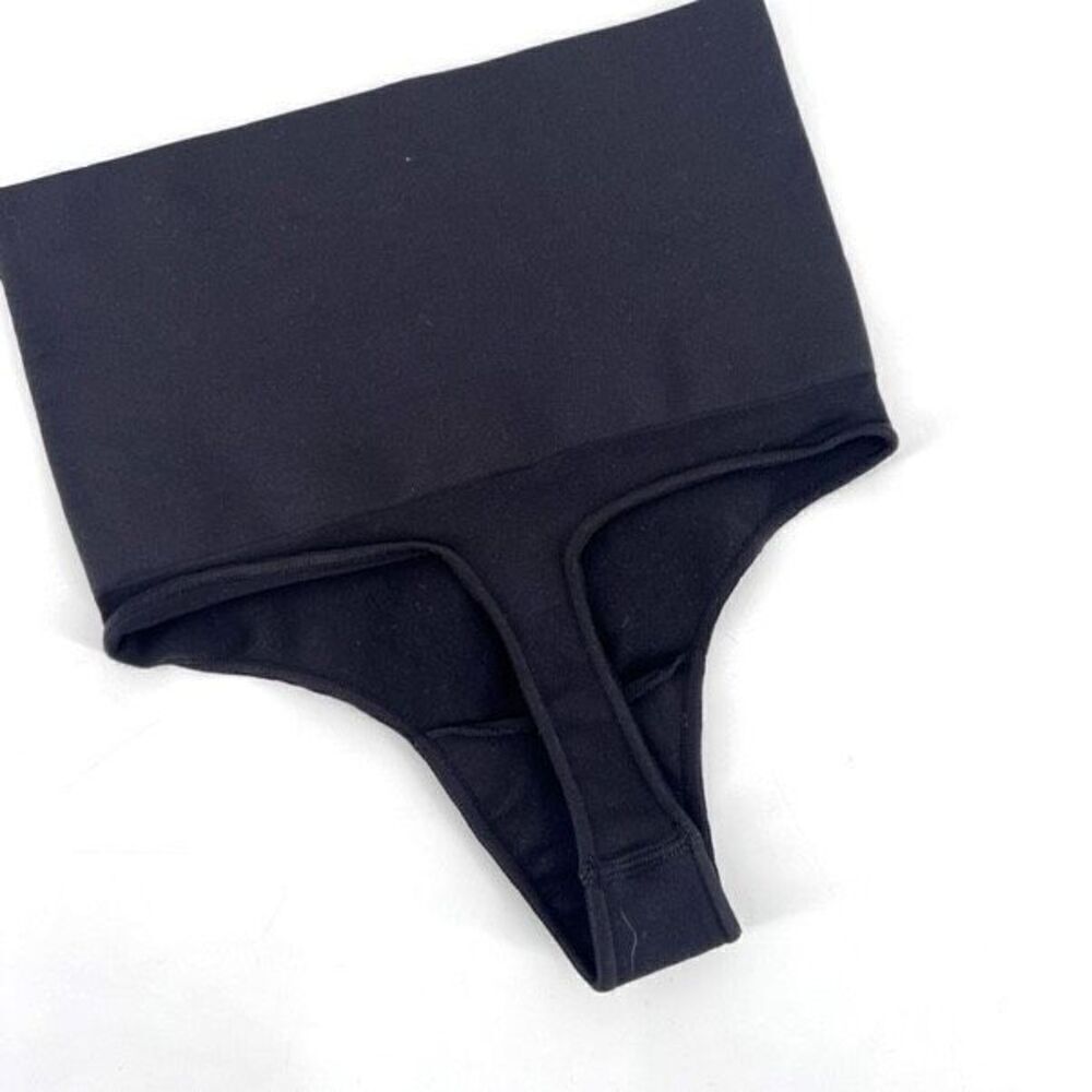 NWT Skims Seamless Core Control Thong‎ & Scoop Neck Bralette Onyx Small Medium - Picture 3 of 11